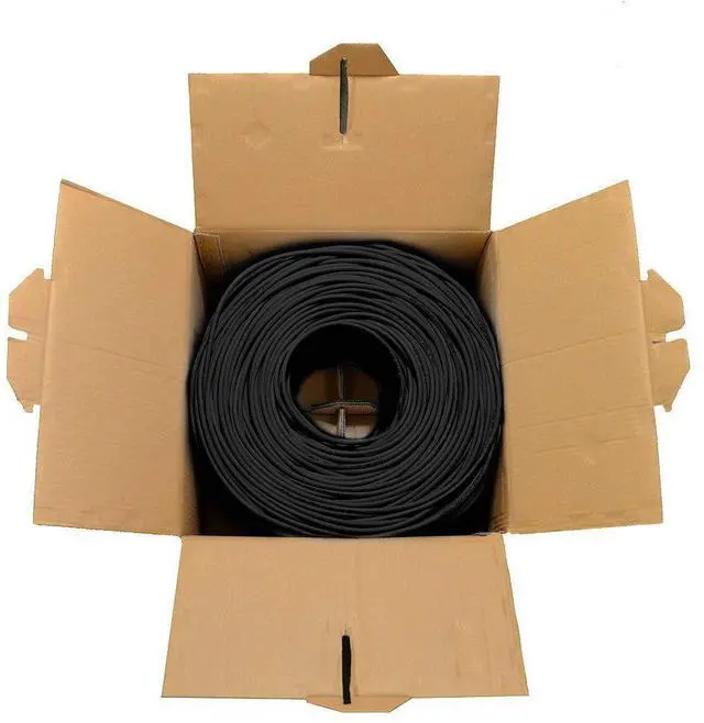Alt view image 3 of 6 - Dripstone CAT6 Ethernet Cable 1000ft Bulk Network LAN Wire 23AWG Solid CCA UTP 550MHz High-Speed Internet Cable Gaming, Streaming, Office, Home Use, Pull Box, Cat6 Bulk, Stable Connectivity - Black