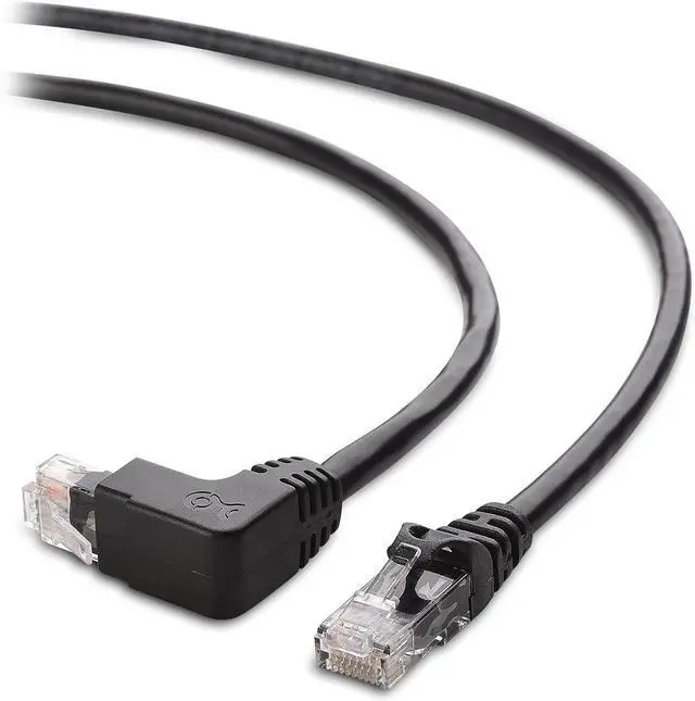 Alt view image 5 of 7 - Cable Matters 10Gbps Combo-Pack 90 Degree Cat 6 Ethernet Cable - 10ft, Cat6 Right Angle Ethernet Cable (Right Angle Up and Down Connectors)