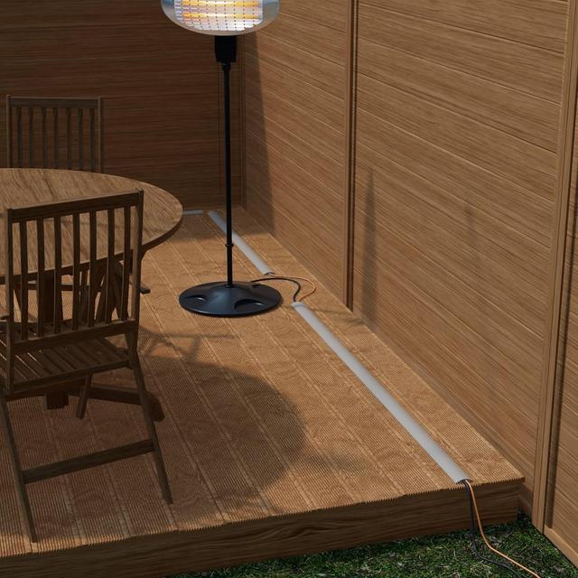 Alt view image 6 of 7 - D-Line 6ft Floor Cord Cover, Cable Protector, Hide Extension Cords, Protect Cords, Prevent Cable Trips, Heavy Duty Cord Hider - Cable Cavity = 0.63" (W) x 0.31" (H) - Beige