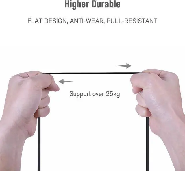 Alt view image 6 of 7 - Cat 7 Shielded Ethernet Cable 8ft 2pack (Highest Speed Cable) Cat7 Black Flat Internet Network Cables, for Modem, Router, LAN, Computer - Compatible with Cat 5e, Cat 6 Network