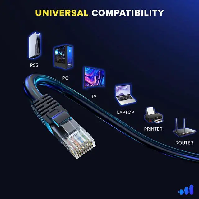 Alt view image 6 of 7 - Maximm Cat 6 Ethernet Cable 12 Ft, (12-Pack) Cat6 Cable, LAN Cable, Internet Cable, Patch Cable and Network Cable - UTP (Tricolor) 12 Feet ethernet Cord