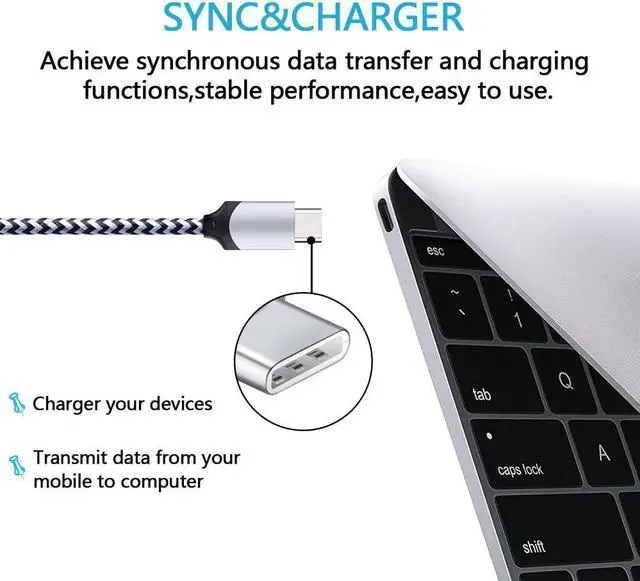Alt view image 3 of 7 - 5Pack 6ft Fast USB Type C Cable Phone Charger Cord for Samsung Galaxy S25 S25+ Plus Ultra S24 S23 S22 S21 S20 FE Ultra S10 S10+ S9 S8 Plus Note 20 Ultra 10 9 8 A51 A71 A53 A14 5G