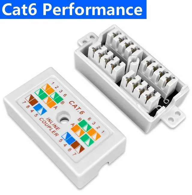 Alt view image 6 of 6 - Cat 6 Junction Box 5 Pack Cat5e Splice Connector Unshielded, Punch Down Type