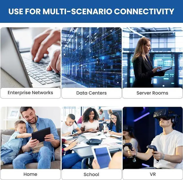 Alt view image 7 of 7 - Cat6 Ethernet Cable 6 Feet (6 Pack) LAN, utp Cat 6, RJ45, Network Cord, Patch, Internet Cable- 6 ft