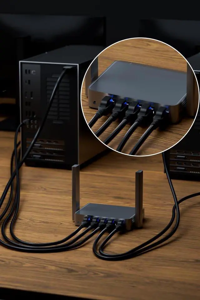 Alt view image 6 of 6 - Ercielook CAT8 Ethernet Cable High Speed, 50ft Heavy Duty 40Gbps 2000Mhz Internet Cord with RJ45 Connectors for Modem Gaming PC PS5 Xbox Router