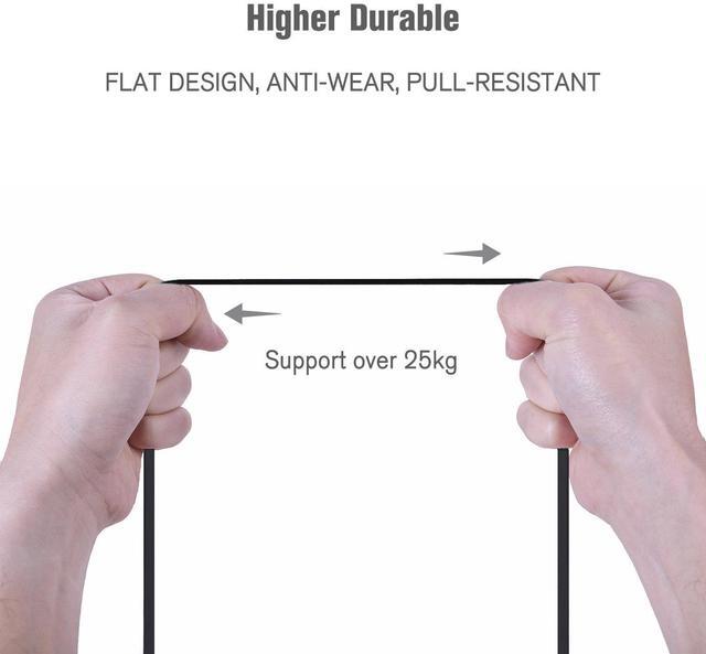 Alt view image 6 of 7 - Cat 7 Ethernet Cable 10ft 6 Pack Shielded,Flat Ethernet Patch Cables - High Speed Internet Cable for Modem, Router, LAN, Computer - Compatible with Cat 5e,Cat 6 Network - Black