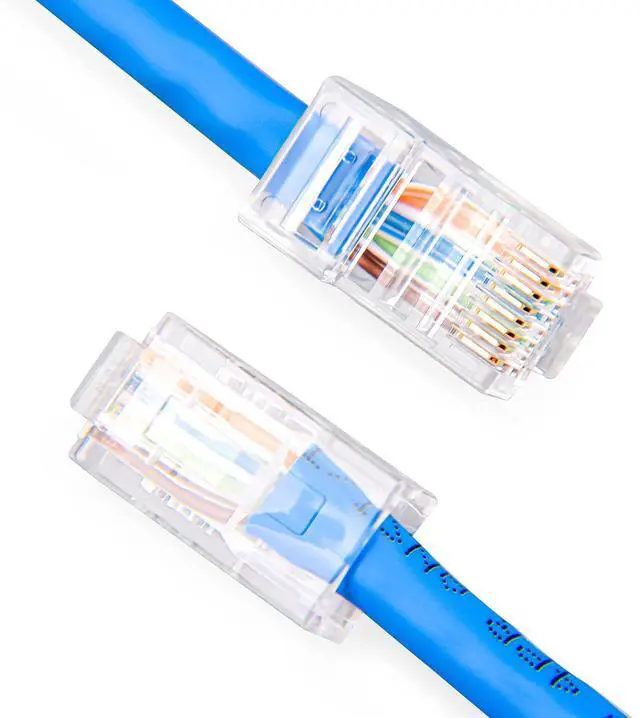 Alt view image 4 of 4 - Cat5e RJ45 Connectors,100-PACK Cat5 Ends/Cat 5 Connector/Cat 5e RJ45 Modular Plugs(3-Prong Gold Plated 15),UTP Network Plug for Solid Strand Cable