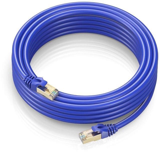 Main image of Cat 7 Ethernet Cable 100 ft - High-Speed Cat7 Internet & Network LAN Patch Cables, RJ45 Connectors - Perfect for Gaming, Streaming, and More (Blue)