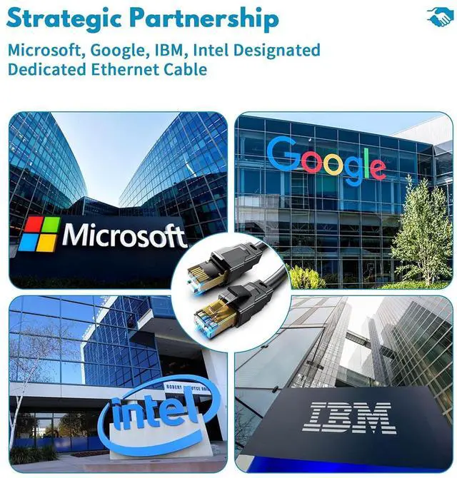 Alt view image 7 of 7 - Cat 8 Ethernet Cable, 10ft Heavy Duty High Speed Internet Network Cable, Professional LAN Cable, 26AWG, 2000Mhz 40Gbps with Gold Plated RJ45 Connector, Shielded in Wall, Indoor&Outdoo