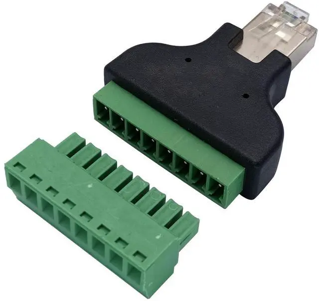 Alt view image 5 of 7 - RJ45 Screw Terminal RJ45 8P 8C Male to 8Pin Female Bolt Screw Type terminals Ethernet Net Network Plug for AV CCTV UTP DVR Cat5 Cat6 Cat7 Coupler(2 Pack/Male)