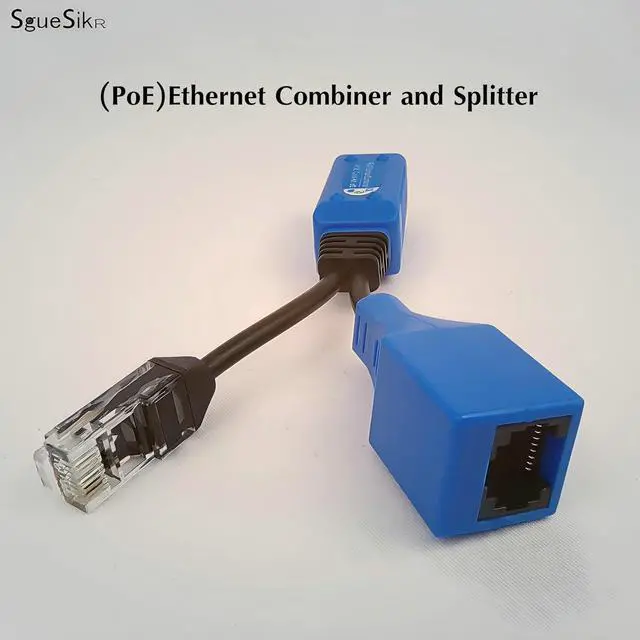 Alt view image 2 of 6 - 4 Pair PoE Ethernet Splitter, RJ45 Cable Sharing Kits, 2-in-1 Cat5 Combiner, Ethernet Extender for 8 Security IP Cameras NVR Surveillance System