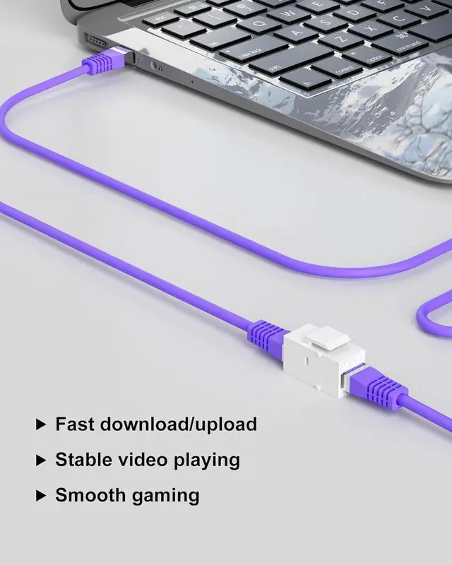 Alt view image 5 of 7 - 20 Pack RJ45 Keystone Jack Cat6 Coupler - Female to Female CAT 6 Ethernet Network Coupler White