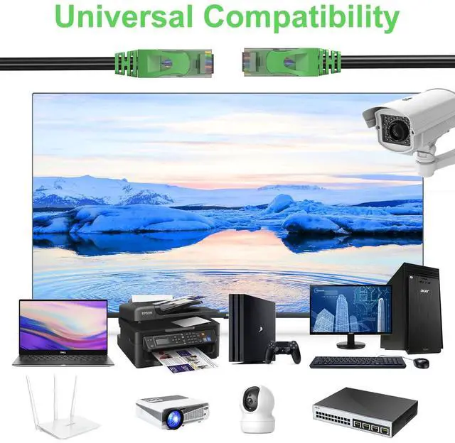 Alt view image 4 of 6 - 30FT Cat6 Outdoor Ethernet Cable, In-Ground, Heavy Duty Direct Burial, 24AWG CCA Patch Cord for Laptops, PCs, Routers, Printers, Surveillance Camera, PoE, UTP Cat 6 Internet Cable with 25 Cable Ties