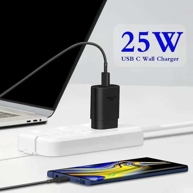Alt view image 5 of 7 - Type C Charger, 2-Pack 25W Type C Super Fast Charging Block with 6ft USB C Charger Cable Compatible with Galaxy S23 Ultra/S23+/S22/S21/S20/Phone 16/16 Plus/16 Pro Max/15/15 Pro Max/15 Plus-Black