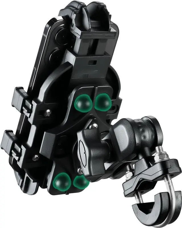 Main image of ROCKBROS Motorcycle Phone Mount Anti Vibration, Universal Motorcycle Phone Holder Handlebar for Bike Bicycle Scooter ATV 4.7''-7.1'' Phones(Handlebar Mount)