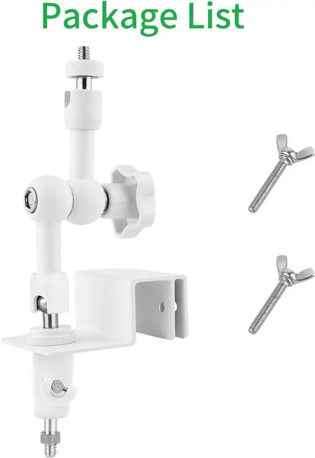 Alt view image 7 of 7 - ALERTCAM 2-in-1 Weatherproof Gutter Mount for Arlo Solar Panel and Arlo Pro/Arlo Pro 2/Arlo Pro 3/Arlo Pro 4/Arlo Ulra Security Camera, Perfect Angle to Get Adequate Sunlight - White