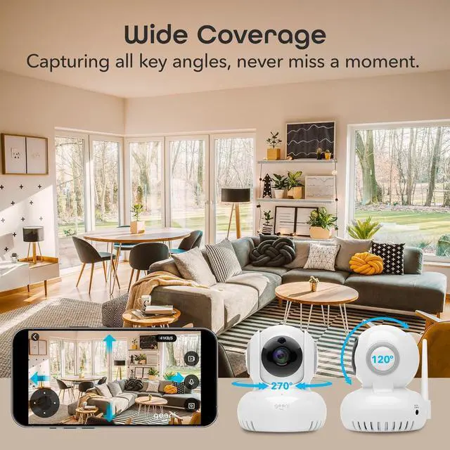 Alt view image 6 of 7 - Geeni Sentinel 1080p Wireless Indoor Surveillance Camera  Smart Motion Detection, Night Vision, and Two-Way Audio | Alexa & Google Assistant Compatible Security Camera