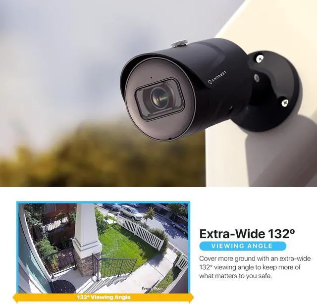 Alt view image 5 of 7 - Amcrest 5MP Outdoor POE Camera 2592 x 1944p Bullet IP Security Camera, IP67, 132° Viewing Angle, Human & Vehicle Detection, Tripwire & Intrusion, 5-Megapixel, IP5M-B1186EB-AI-V3 (Black)