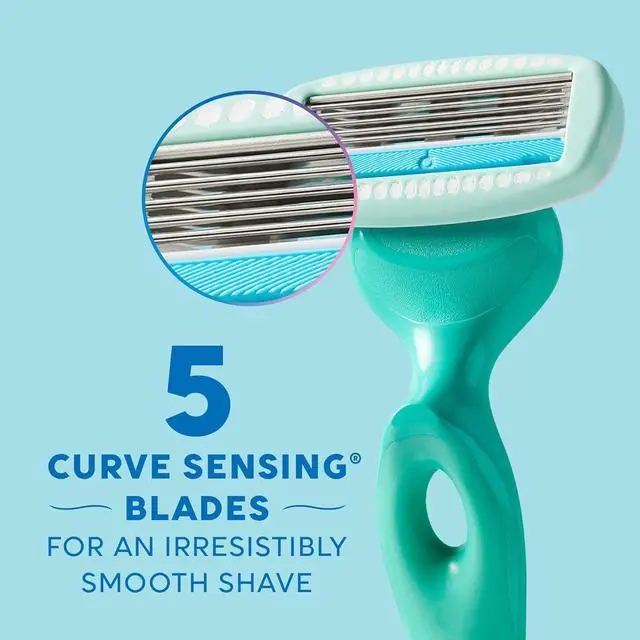 Alt view image 3 of 7 - Schick Hydro Silk Ultra Sensitive Razor for Women | Womens Razor for Sensitive Skin, 5 Blade Razors for Women, Womens Razors for Shaving, Includes 1 Handle & 5 Refills