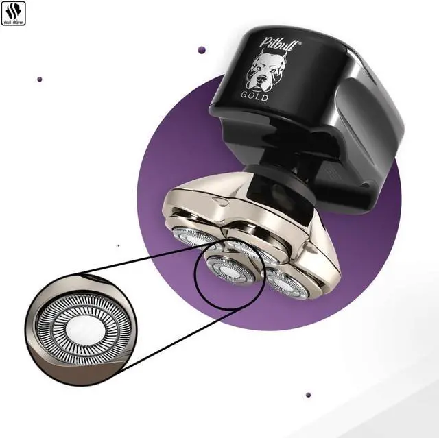 Alt view image 5 of 5 - Skull Shaver Pitbull Gold PRO Head and Face Shaver: Ultimate Grooming Kit for Men, 5-in-1 Premium Bald Head Electric Head Shaver, Wet and Dry Easy