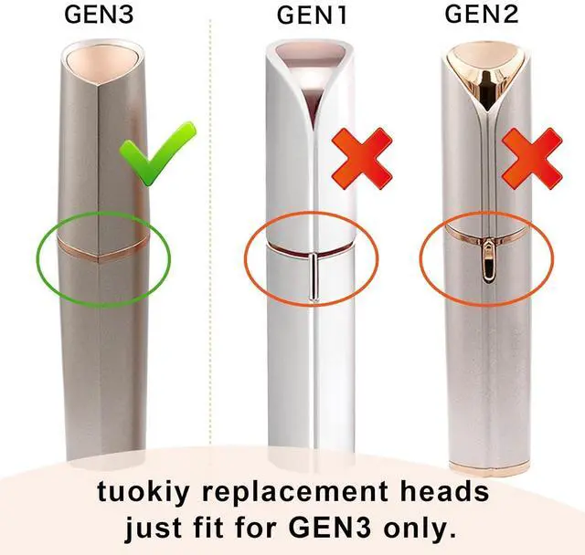 Alt view image 2 of 7 - Replacement Heads Generation 3 for Flawless Facial Hair Remover Gen 3, Double Ring Replacement Blades for Flawless Gen 3 Device Only