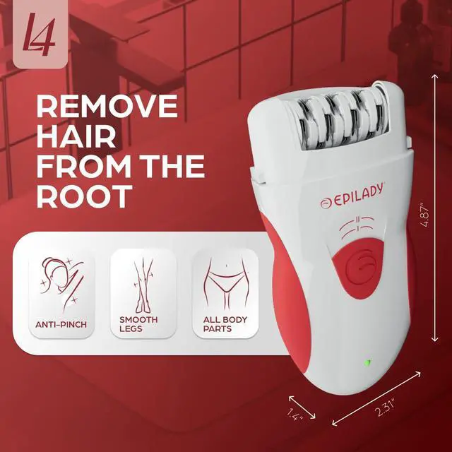 Alt view image 2 of 6 - Epilady Legend 4 | Cordless Epilators Hair Removal for Women, 2 Speed Bikini Trimmer, Electric Shaver for Women, Rechargeable Body Hair Remover