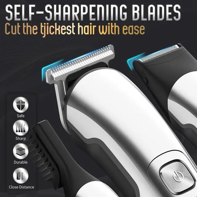Alt view image 3 of 7 - Ufree Beard Trimmer for Men, Waterproof Electric Razor for Nose, Body, Face & Mustache, Cordless Hair Clippers Shavers Grooming Kit, Gifts for Men Husband Father