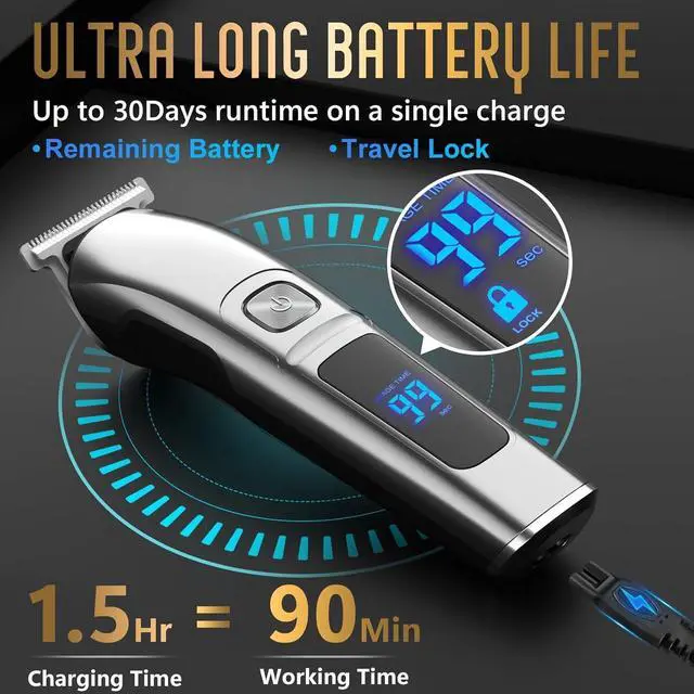 Alt view image 4 of 7 - Ufree Beard Trimmer for Men, Waterproof Electric Razor for Nose, Body, Face & Mustache, Cordless Hair Clippers Shavers Grooming Kit, Gifts for Men Husband Father