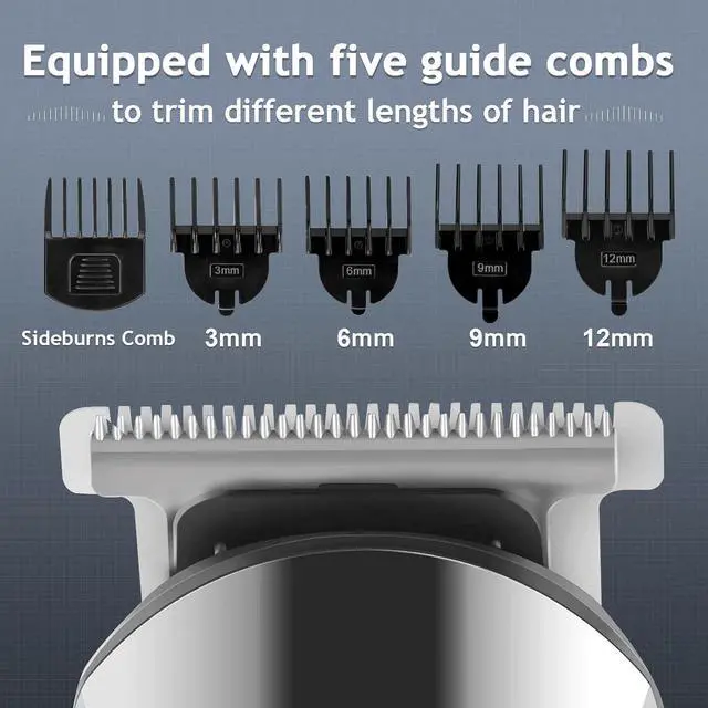 Alt view image 7 of 7 - Ufree Beard Trimmer for Men, Waterproof Electric Razor for Nose, Body, Face & Mustache, Cordless Hair Clippers Shavers Grooming Kit, Gifts for Men Husband Father