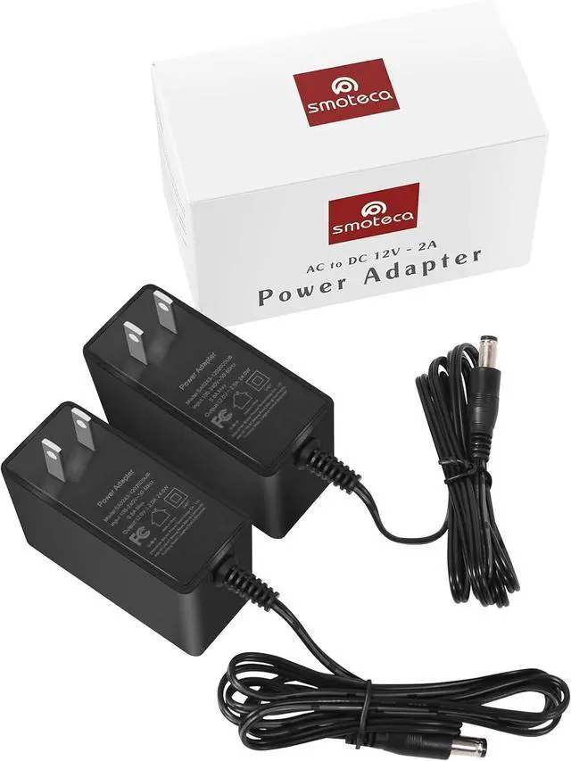 Alt view image 3 of 6 - 12V 2A Power Supply AC Adapter 2 Pack for CCTV Security Camera Led Strip Lights Router Printer Breast Bump and Other 12 Volt Electronics Devices Less Than 2 Amp