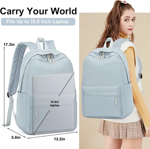 Alt view image 2 of 7 - LOIDOU Backpack for Teen Girls Middle-School Primary Elementary Bookbags 17inch Kids Backpack Women laptop Backpack Lightweight Casual Daypack