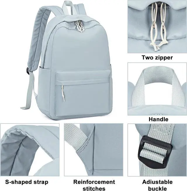 Alt view image 4 of 7 - LOIDOU Backpack for Teen Girls Middle-School Primary Elementary Bookbags 17inch Kids Backpack Women laptop Backpack Lightweight Casual Daypack