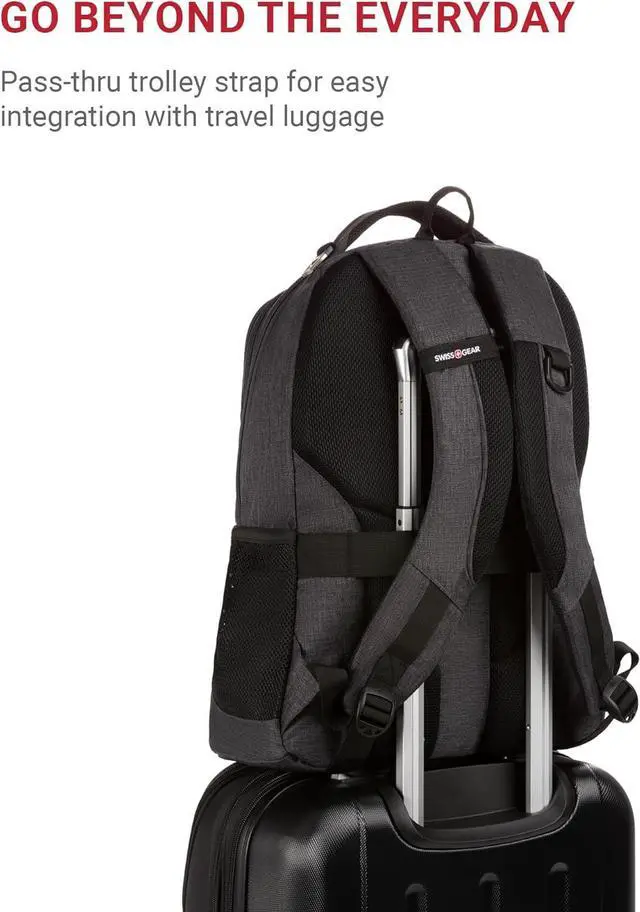 Alt view image 4 of 7 - SwissGear Cecil 5505 Laptop Backpack, Charcoal, 18-Inch
