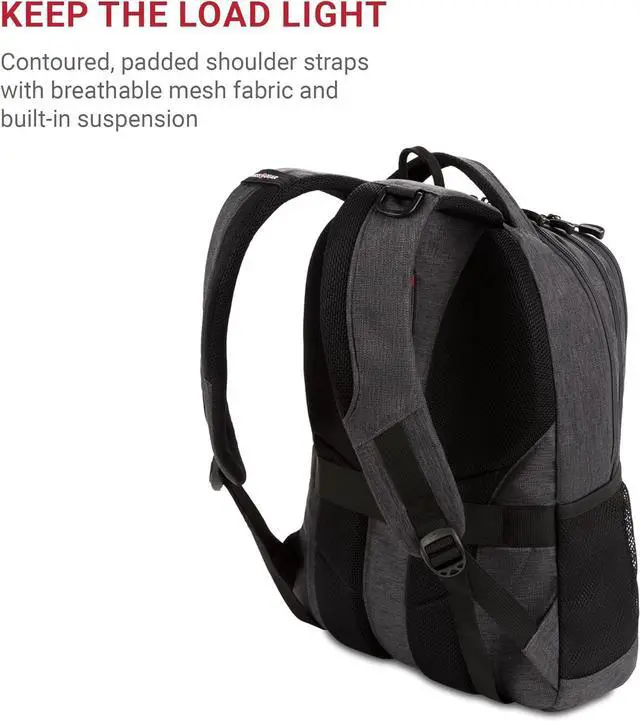 Alt view image 5 of 7 - SwissGear Cecil 5505 Laptop Backpack, Charcoal, 18-Inch