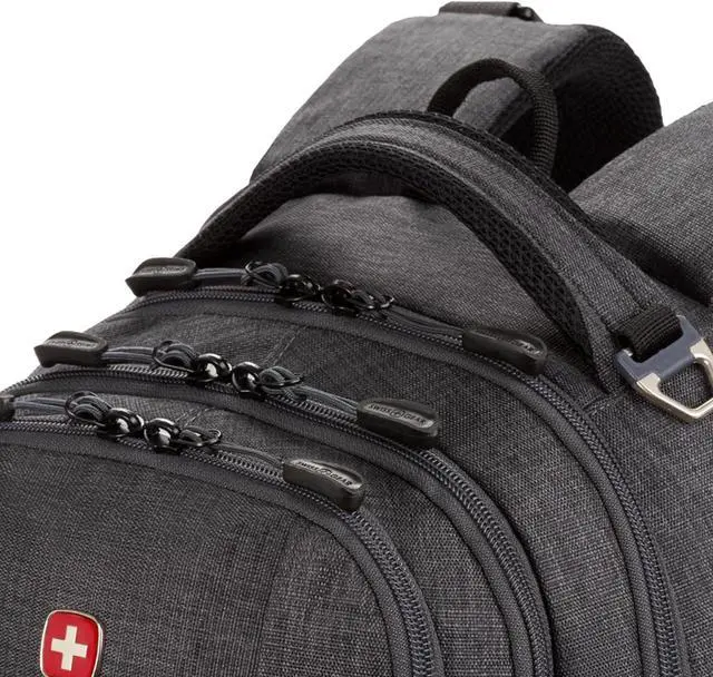 Alt view image 7 of 7 - SwissGear Cecil 5505 Laptop Backpack, Charcoal, 18-Inch