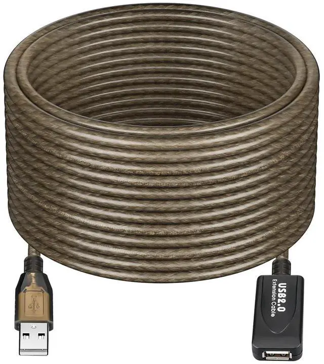 Main image of 30 FT USB Extension Cable, USB 2.0 Type A Male to A Female Active Repeater Extension Cable 30 ft, High Speed 480 Mbps