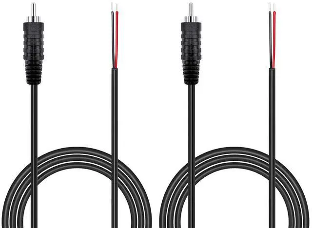 Main image of Pixelman 18AWG 6.5ft RCA to Speaker Wire Adapter - 2 Pcs Heavy Gauge Audio Cable for TV Amplifier Receiver, Male Plug to Bare Wire Cord