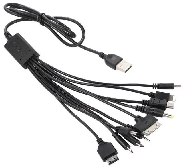 Main image of 10 in 1 Multi Charging Cable, Universal Multiple Charging Cord Cable with 10 Ports for Cell Phones Speaker MP3 MP4 & More