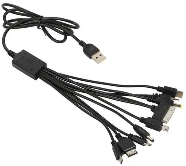 Alt view image 6 of 6 - 10 in 1 Multi Charging Cable, Universal Multiple Charging Cord Cable with 10 Ports for Cell Phones Speaker MP3 MP4 & More