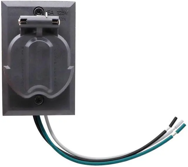 Alt view image 2 of 5 - AC 125V 15A Outdoor Lamp Post Grounded Convenience Outlet,Waterproof Electrical Outlet for Outdoor Lamp Poles Replacement M1-053