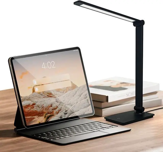 Main image of Desk Lamp, LUJOLUMIN Desk Light, Dimmable Reading Lamp,CRI>90, 700 Lumen, 3 Brightness Levels, Touch Control, LED Foldable Led Lamp for Kids, Working, Office, Study