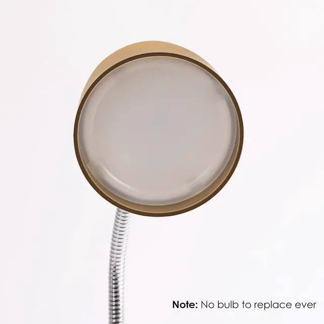 Alt view image 3 of 7 - ENERGETIC SMARTER LIGHTING LED Desk Lamp, Flexible Gooseneck with Table lamp, 3.5W 240LM 4000K Cool White Study Lamps for Bedroom and Office, Eye Protection, ETL Listed,Gold