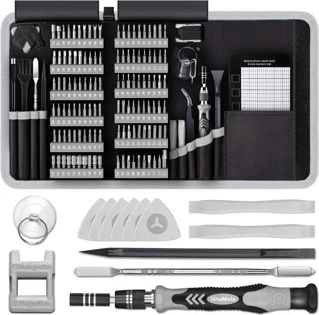 Main image of Precision Screwdriver Set, Unamela 139 in 1 Computer Repair Tool Kit with 120 Bits, Magnetic Electronic Screwdriver Kit Compatible for Laptop, PC, MacBook, iPhone, Tablet, PS4, Xbox, Game Console