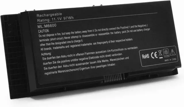 Main image of LQM 11.1V 97Wh 9-Cell New Laptop Battery for Dell Precision M4600 M4800 M6600 M6700 M6800 PN:FV993 FJJ4W PG6RC 7DWMT JHYP2 K4RDX KJ321 R7PND RY6WH