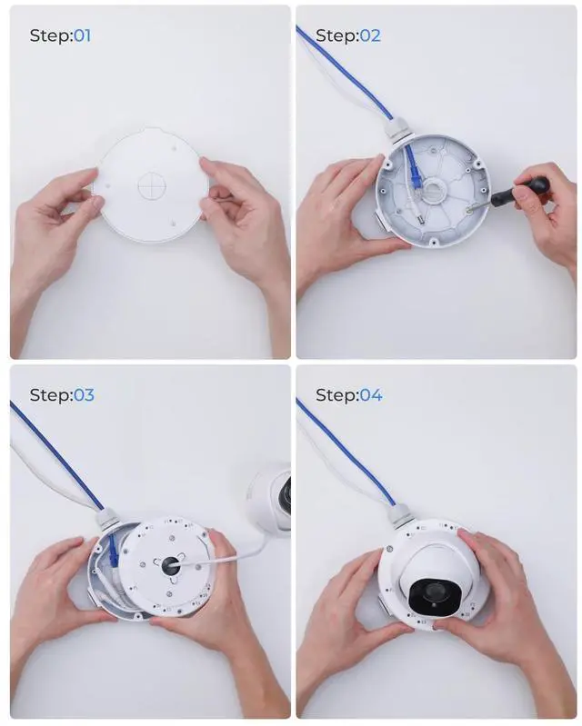 Alt view image 7 of 7 - Reolink Junction Box D20 for Reolink Dome Cameras - RLC-520A, RLC-820A, RLC-1224A, E1 Outdoor Series, RLC-823A 16X, RLC-843A, Duo 2V PoE, Duo 3V PoE