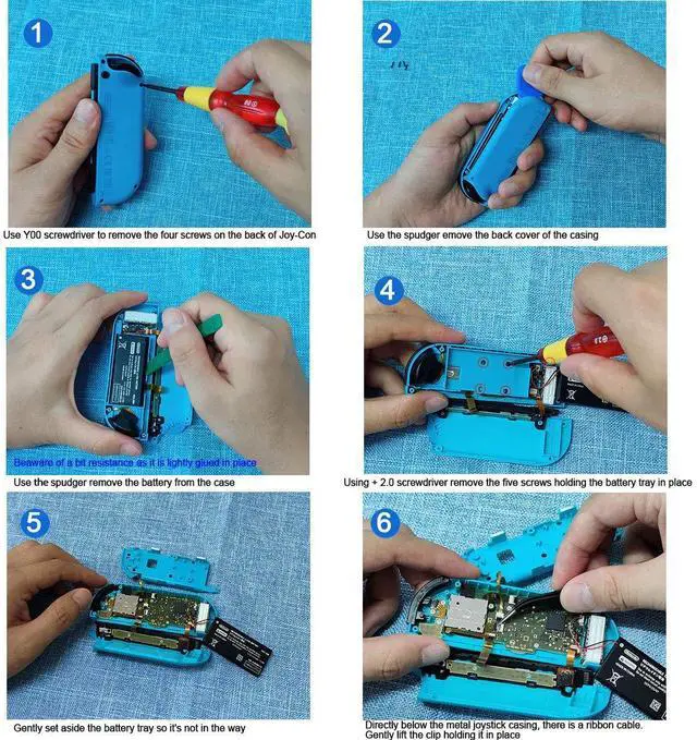 Alt view image 5 of 7 - 2-Pack Replacement Joystick Analog Thumb Stick Repair Kit for Nintendo Switch / Switch OLED Model / Switch Lite Joy-Con Controller - Drift Fix Tools Y1.5 / +1.5 Screwdriver / Pry Tools