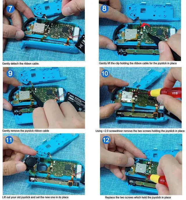 Alt view image 6 of 7 - 2-Pack Replacement Joystick Analog Thumb Stick Repair Kit for Nintendo Switch / Switch OLED Model / Switch Lite Joy-Con Controller - Drift Fix Tools Y1.5 / +1.5 Screwdriver / Pry Tools