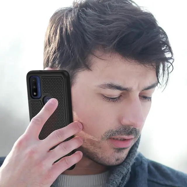 Alt view image 7 of 7 - BNIUT for Motorola Moto G Pure Case: Dual Layer Protective Heavy Duty Cell Phone Cover Shockproof Rugged with Non Slip Textured Back - Military Protection Bumper Tough - 6.5inch (Matte Black)