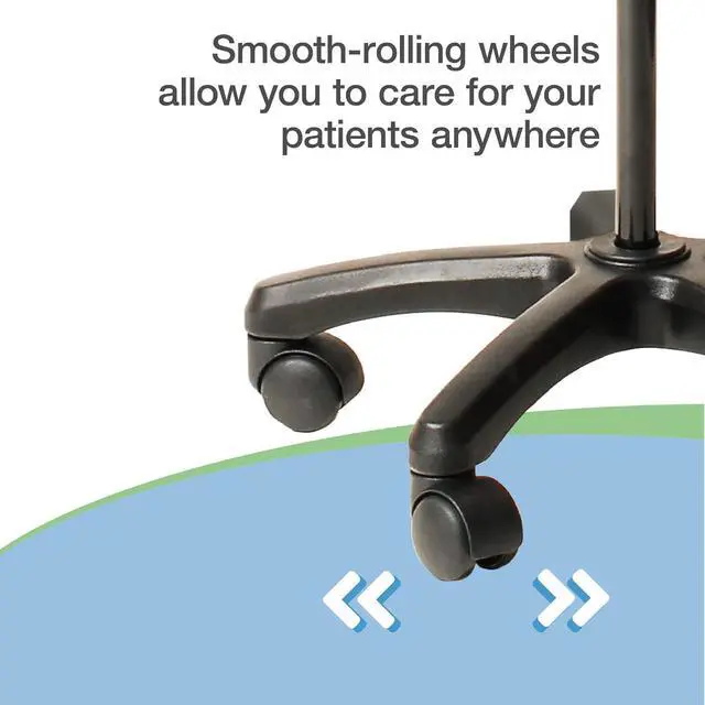 Alt view image 3 of 6 - Labtron Mobile Blood Pressure Monitor with Rolling Stand, Adult Large BP Cuff, Height-Adjustable