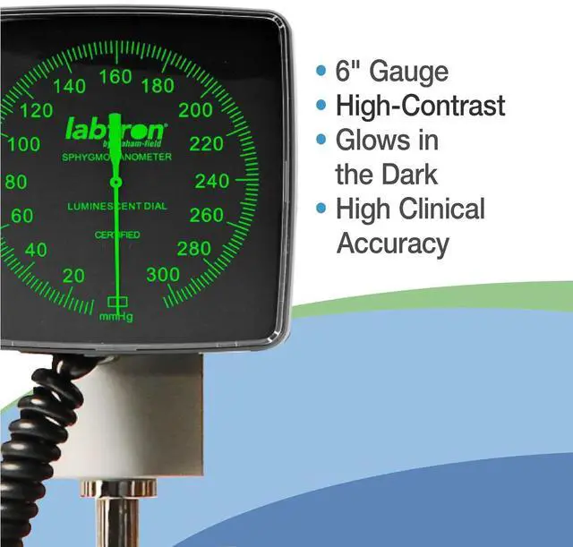 Alt view image 4 of 6 - Labtron Mobile Blood Pressure Monitor with Rolling Stand, Adult Large BP Cuff, Height-Adjustable